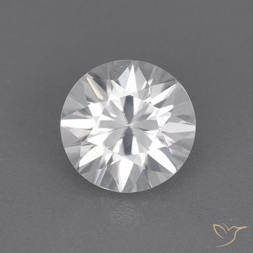 1.72ct Натуральный Белый Циркон, Круглый, Чистота VVS