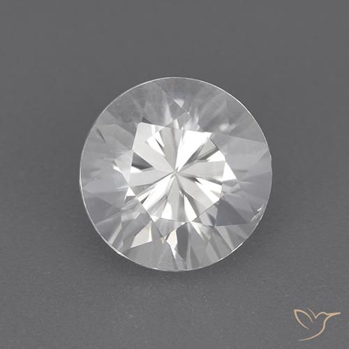 2.08ct Натуральный Белый Циркон, Круглый, Чистота VVS
