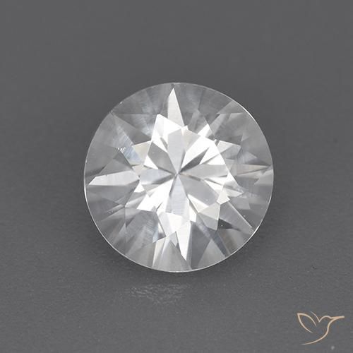 1.73ct Натуральный Белый Циркон, Круглый, Чистота VVS