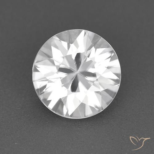 1.68ct Натуральный Белый Циркон, Круглый, Чистота VVS