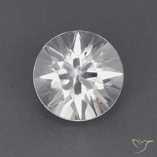 1.83ct Натуральный Белый Циркон, Круглый, VVS-VS