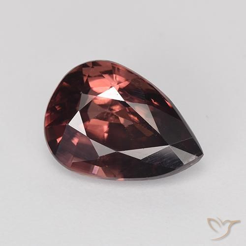 2.98ct Натуральный Красное вино Циркон, Форма груши, VVS-VS