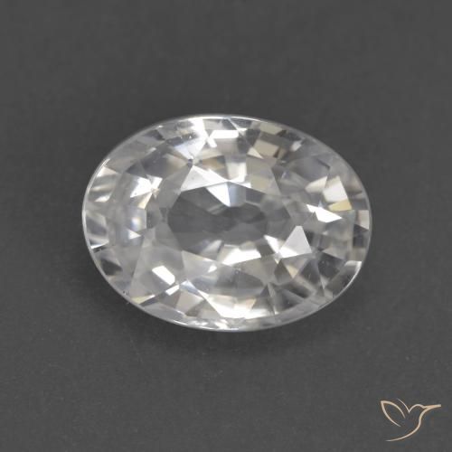 2.94ct Натуральный Теплый белый Циркон, Овал, VVS-VS