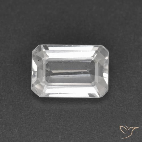 1.41ct Натуральный Белый Циркон, Изумрудная огранка, Чистота VS