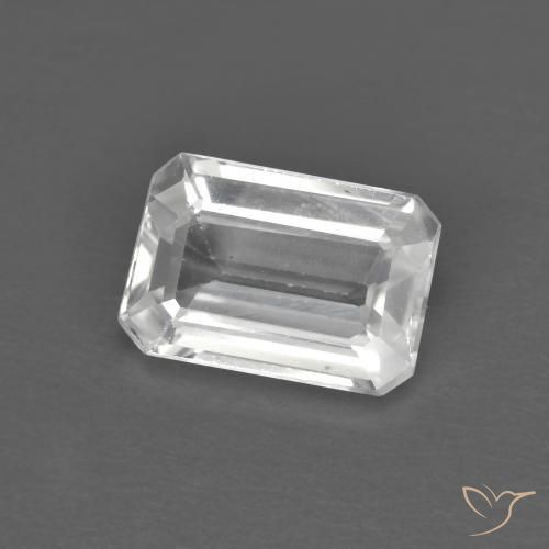 1.34ct Натуральный Белый Циркон, Изумрудная огранка, VVS-VS