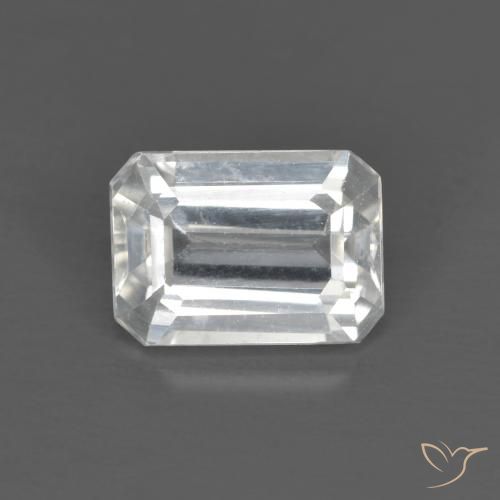 1.58ct Натуральный Белый Циркон, Изумрудная огранка, Чистота VVS