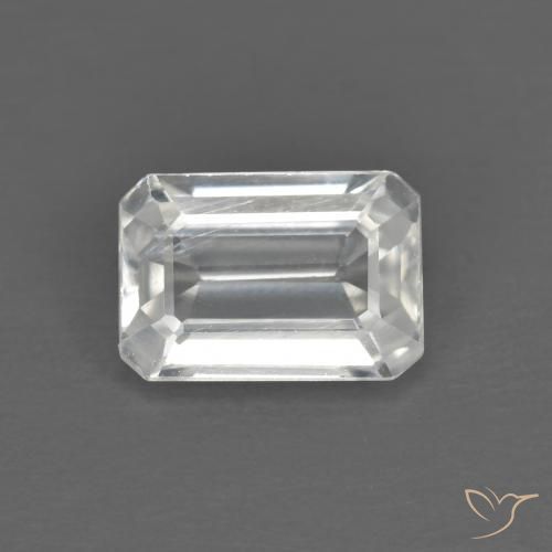 1.45ct Натуральный Белый Циркон, Изумрудная огранка, VVS-VS
