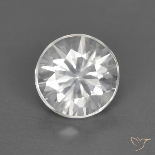 1.24ct Натуральный Белый Циркон, Круглый, Чистота VVS