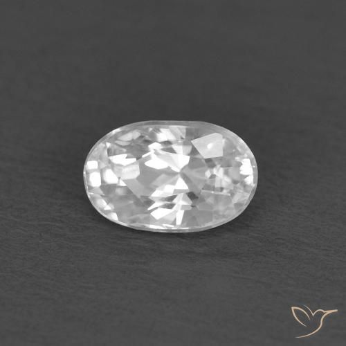 0.48ct Натуральный Белый Циркон, Овал, Чистота VVS