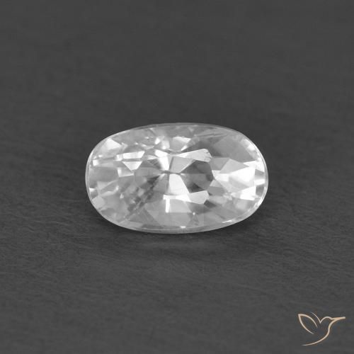 0.46ct Натуральный Белый Циркон, Овал, Чистота VVS