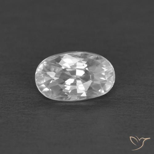0.46ct Натуральный Белый Циркон, Овал, Чистота VVS