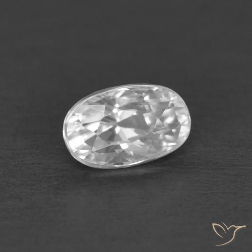 0.50 карата, натуральный Белый Циркон, Овал, Чистота VVS