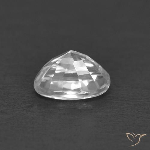0.50 карата, натуральный Белый Циркон, Овал, Чистота VVS