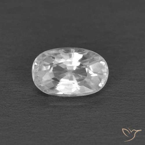 0.45ct Натуральный Белый Циркон, Овал, Чистота VVS