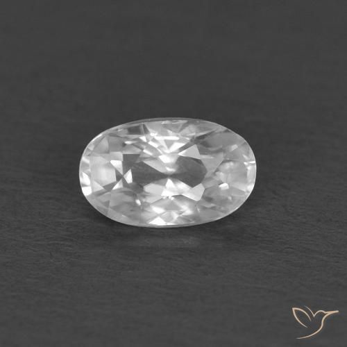 0.43ct Натуральный Белый Циркон, Овал, Чистота VVS