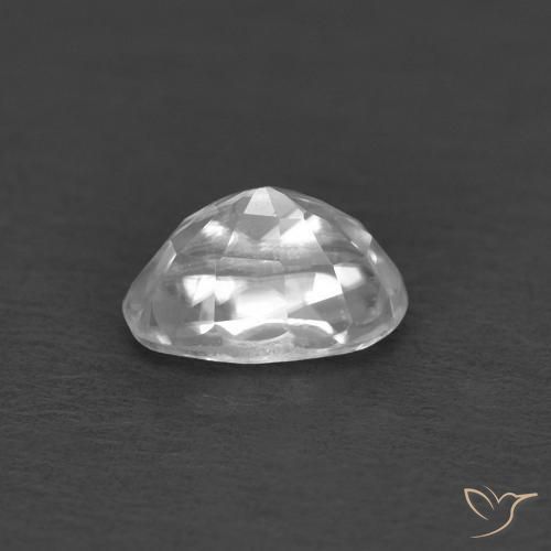 0.50 карата, натуральный Белый Циркон, Овал, VVS-VS