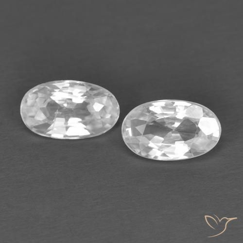 0.65ctw Натуральный Белый Циркон, Овал, Чистота VVS