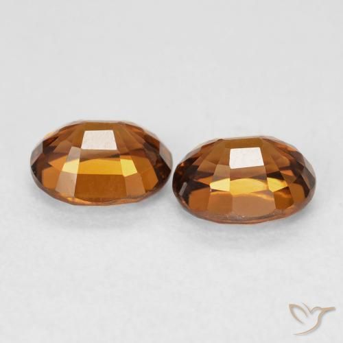2.14 карата, натуральный Medium Dark-Orange Циркон, Овал, Чистота VVS