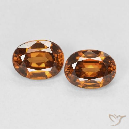 1.19ctw Натуральный Medium Dark-Orange Циркон, Овал, VVS-VS