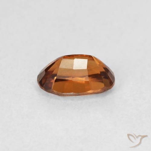 0.82 карата, натуральный Medium Dark-Orange Циркон, Овал, Чистота VVS