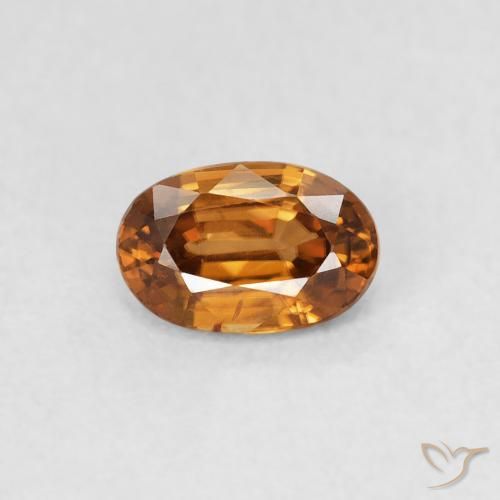 0.73ct Натуральный Средний апельсин Циркон, Овал, Чистота VVS