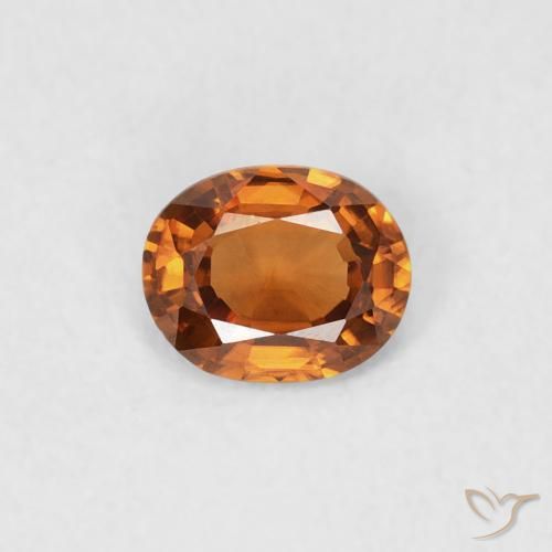 0.45ct Натуральный Земля Оранжевый Циркон, Овал, Чистота VVS