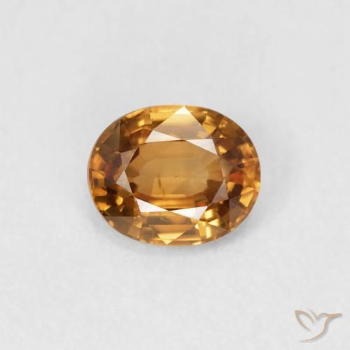 0.94ct Натуральный Средний апельсин Циркон, Овал, Чистота VVS