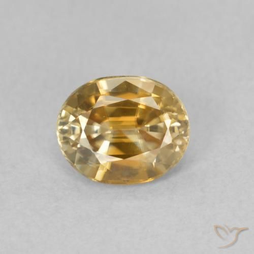 1.03ct Натуральный шампанское Циркон, Овал, VVS-VS