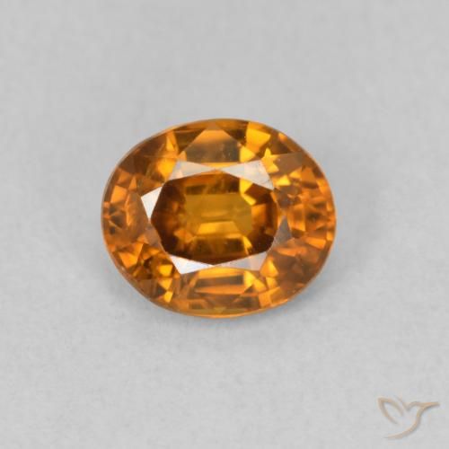 0.98ct Натуральный Средний апельсин Циркон, Овал, VVS-VS