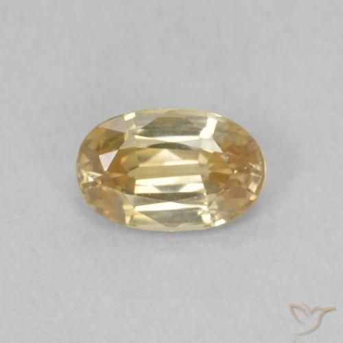 0.67ct Натуральный шампанское Циркон, Овал, VVS-VS