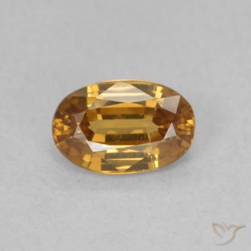 0.77ct Натуральный Золотисто-коричневый Циркон, Овал, VVS-VS