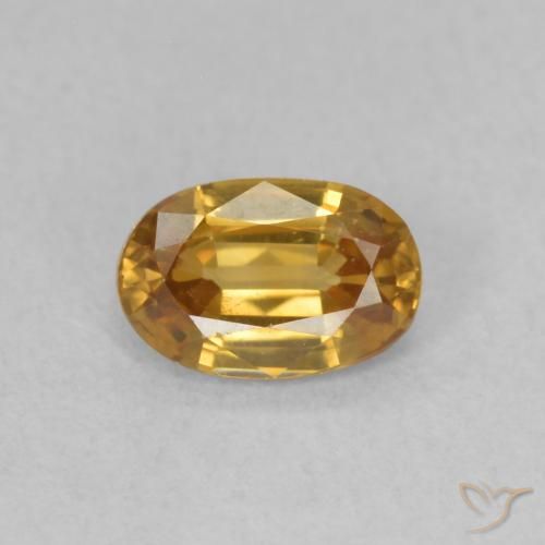 0.70ct Натуральный Золотисто-коричневый Циркон, Овал, VVS-VS