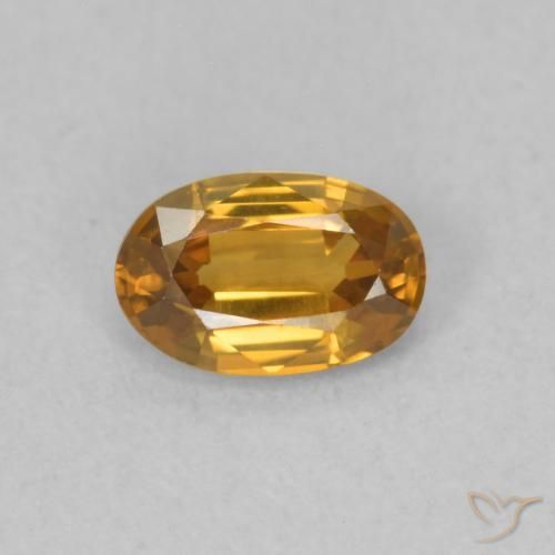 0.63ct Натуральный Средний апельсин Циркон, Овал, VVS-VS