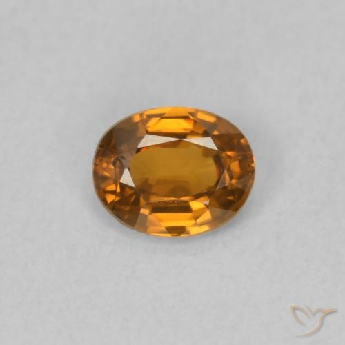 0.50ct Натуральный Средний апельсин Циркон, Овал, VVS-VS