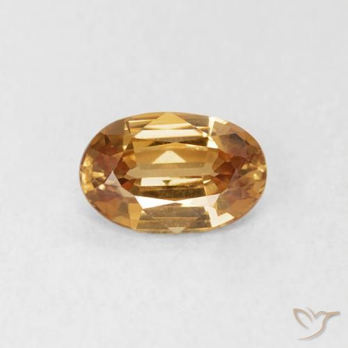 0.69ct Натуральный Золотисто-коричневый Циркон, Овал, VVS-VS