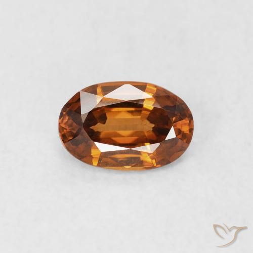 0.66ct Натуральный Земля Оранжевый Циркон, Овал, Чистота VS