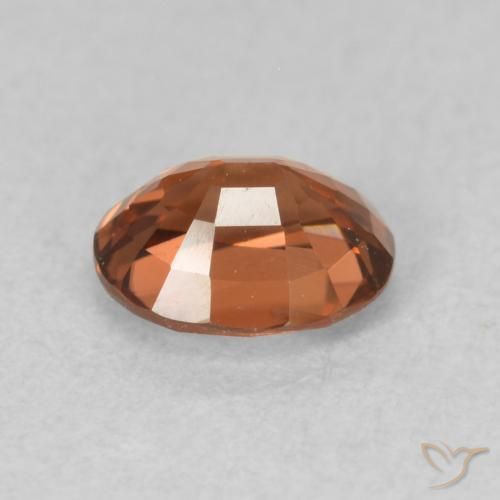 0.92 карата, натуральный Medium Dark-Orange Циркон, Овал, VVS-VS