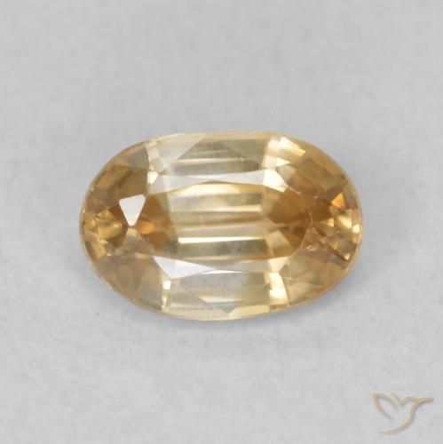 0.71ct Натуральный Золотой Циркон, Овал, VVS-VS