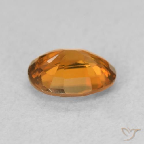 0.84 карата, натуральный Medium Dark-Orange Циркон, Овал, VVS-VS