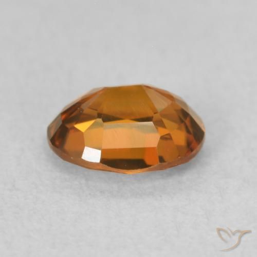 0.93 карата, натуральный Medium Dark-Orange Циркон, Овал, VVS-VS