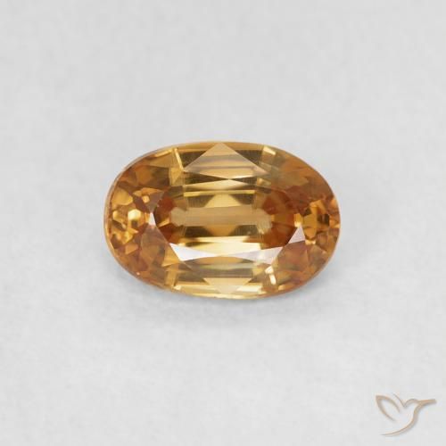 0.74ct Натуральный Средний апельсин Циркон, Овал, Чистота VVS