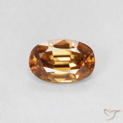 0.80ct Натуральный Средний апельсин Циркон, Овал, Чистота VVS