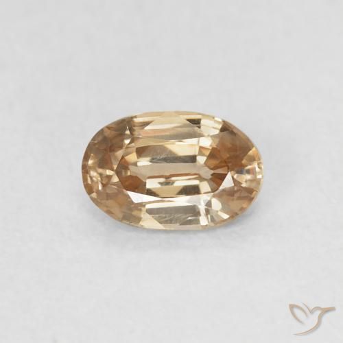 0.70ct Натуральный Золотой Циркон, Овал, Чистота VVS