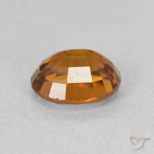 1.19 карата, натуральный Medium Dark-Orange Циркон, Овал, Чистота VS