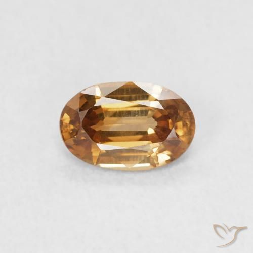 0.66ct Натуральный Ржавый апельсин Циркон, Овал, Чистота VVS