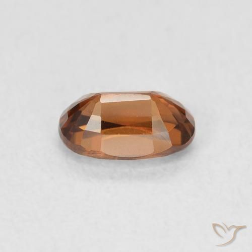 0.82 карата, натуральный Medium Dark-Orange Циркон, Овал, Чистота VVS