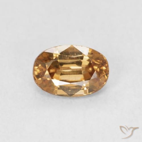 0.84ct Натуральный Ржавый апельсин Циркон, Овал, Чистота VVS