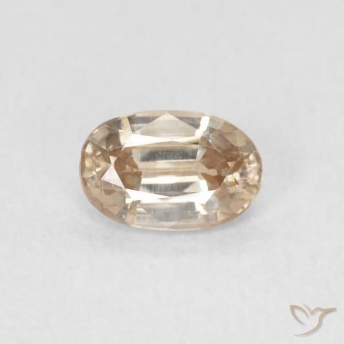 0.73ct Натуральный Светло-желтый Циркон, Овал, Чистота VVS