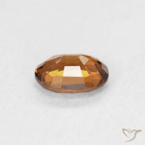 0.51 карата, натуральный Medium Dark-Orange Циркон, Овал, VVS-VS