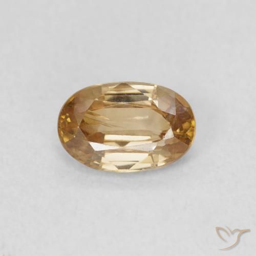 0.69ct Натуральный Золотой Циркон, Овал, Чистота VS